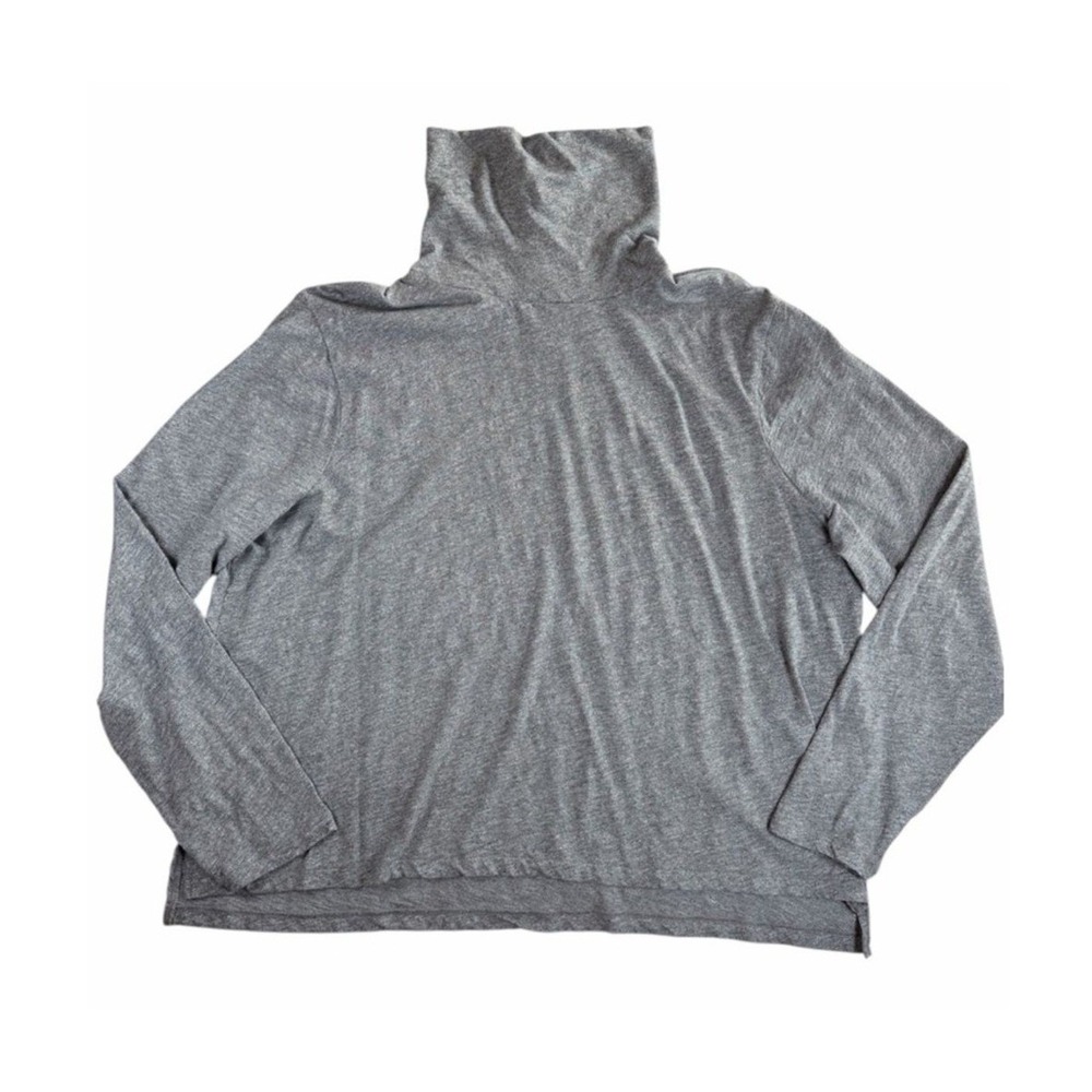 Madewell Turtleneck Top Women 3X Gray Long Sleeve Cotton Knit F7187 - Picture 1 of 8